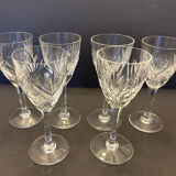 6 crystal wine glasses Saint Louis Chantilly
