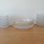 Crystal fruit service with its 8 matching bowls.