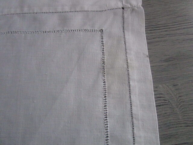 Embroidered/monogrammed antique tea tablecloth