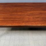 Large antique style oak extendable dining table