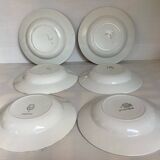 Six anciennes assiettes creuses faïence année 30 modèle nymphéas