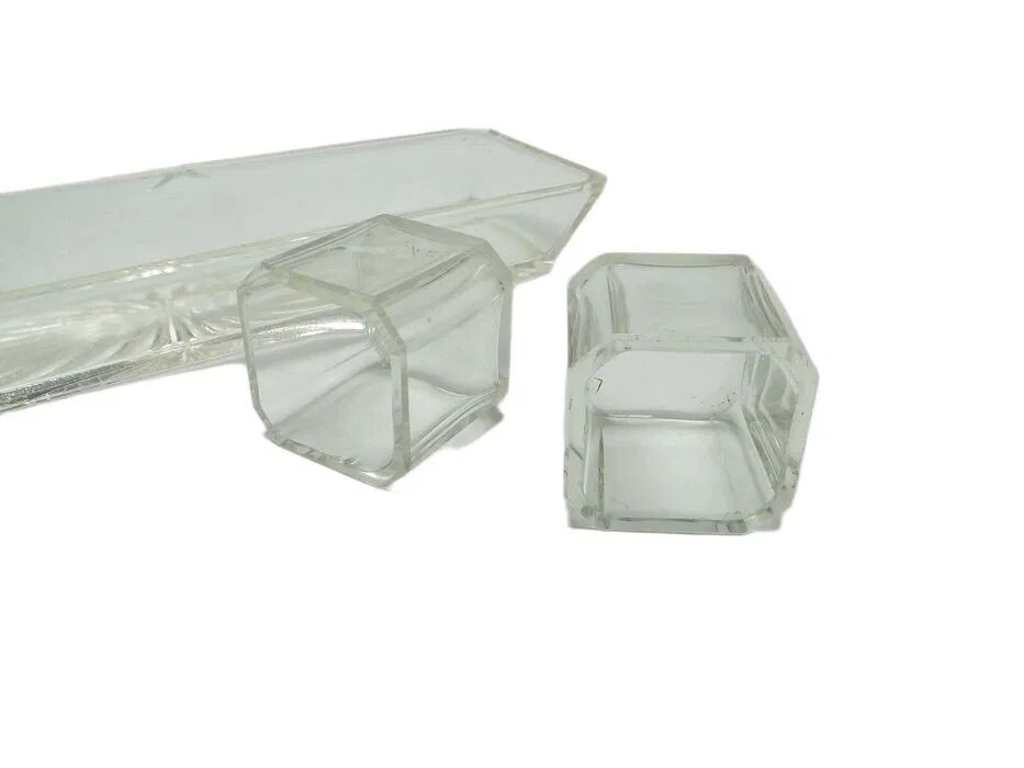ABI Art Deco Toilet Accessory, Crystal, Czechoslovakia, 1930s