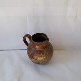 Brown stoneware pitcher