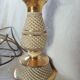 Florentine - baroque lamp ceramic brass metal topped with 3 glass tulips