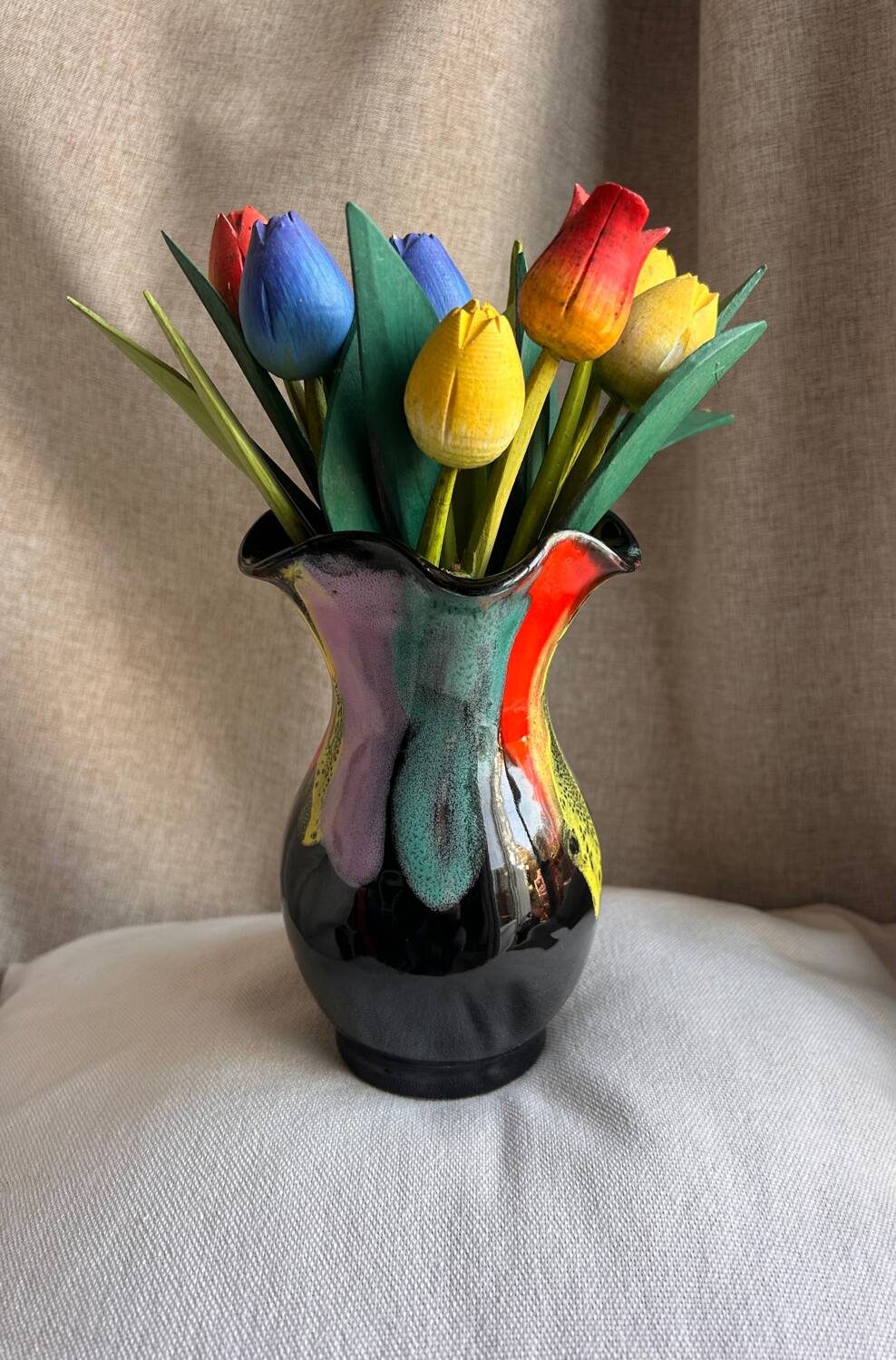 Superb Vintage Vallauris Vase - Psychedelic Decor