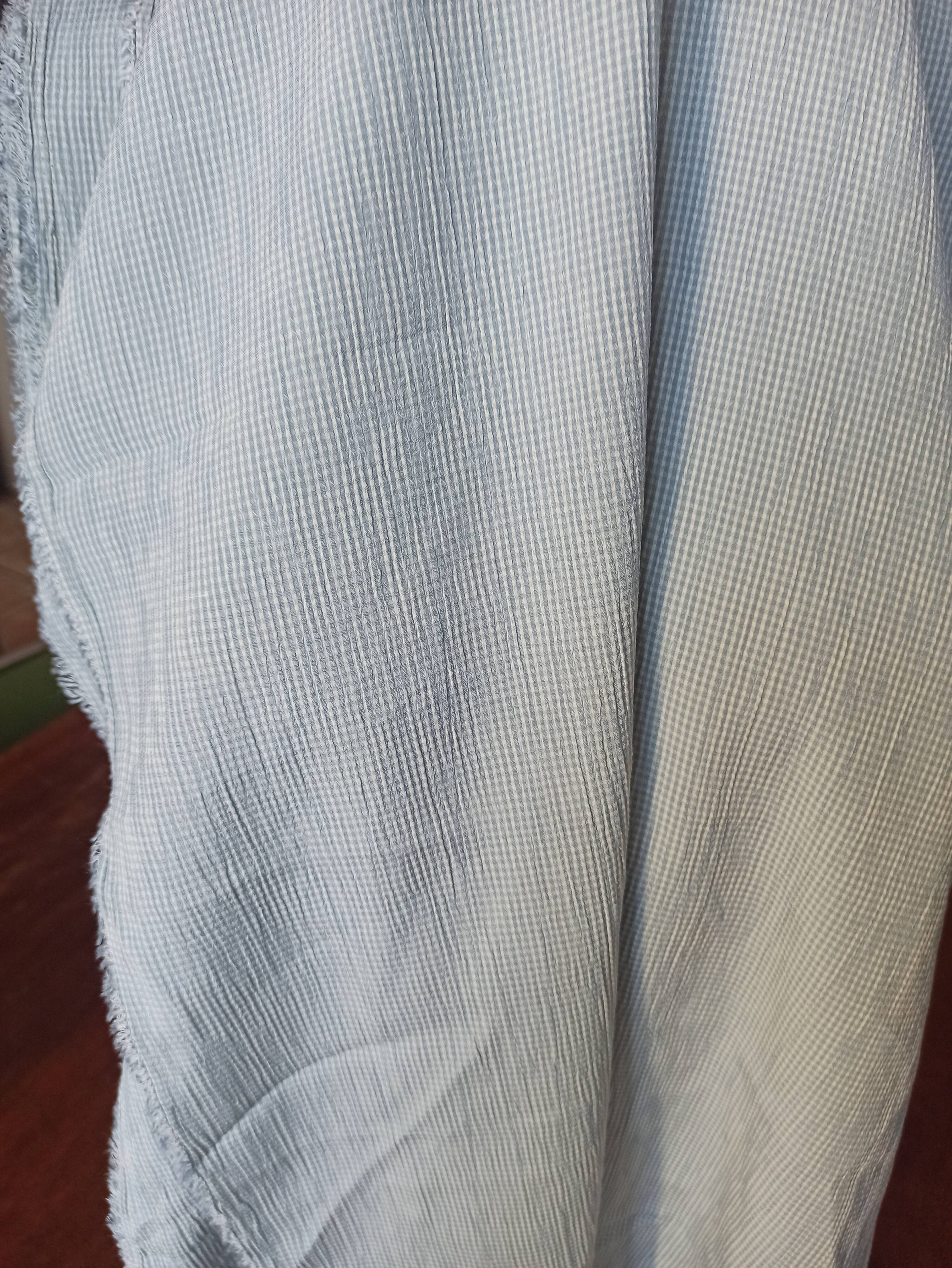 Blue vintage striped fabric