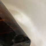 Lot de 6 bouteilles en verre fumé brun