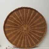 Woven wicker tray
