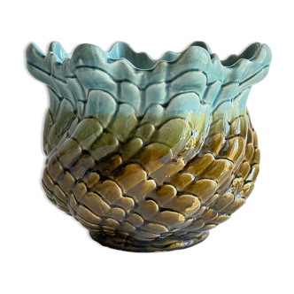 Pot cover slurry in ceramic enamelled vintage