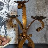 Chandelier wrought iron Art-popular with three arms old