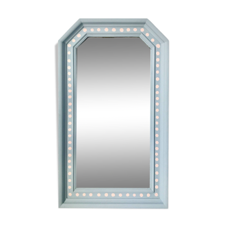 Painted wooden mirror, Folk Art patterns - 72 x 41.5 cm