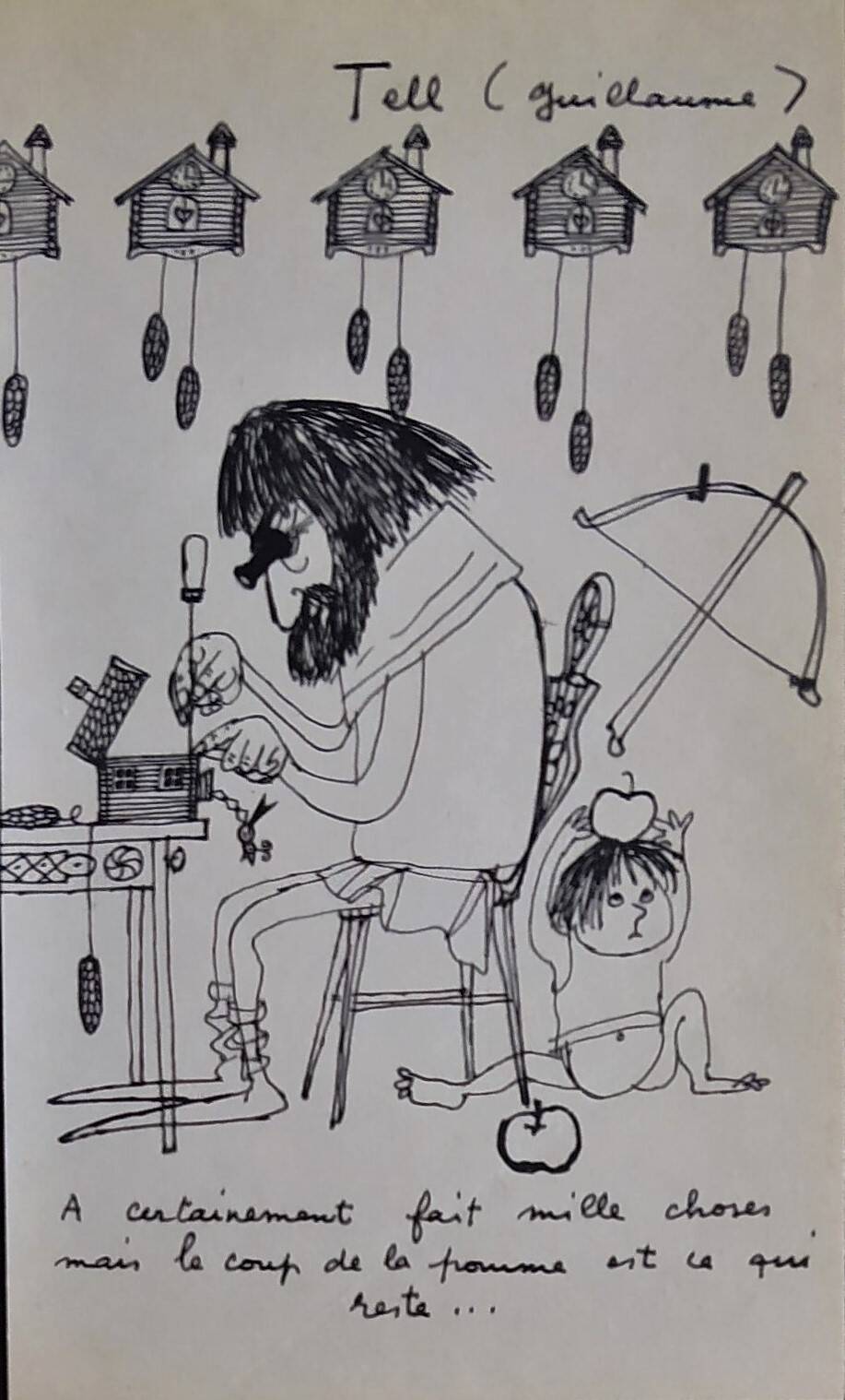 Illustrations Daninos de 1962 " La Suisse de G.Tell "