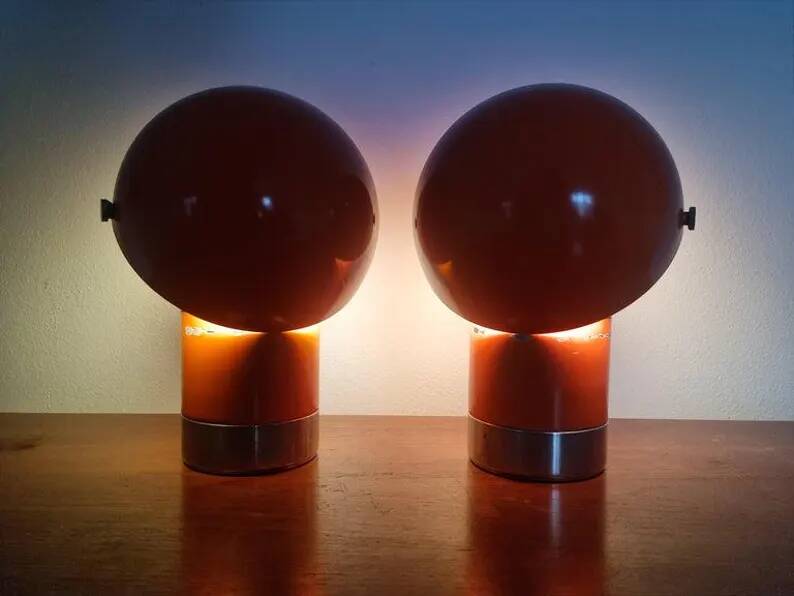 Pair of Mid-Century Table Lamps Designed by Pavel Grus, Kamenicky Senov, 1960s