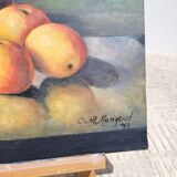 Oil painting on canvas still life with fruit