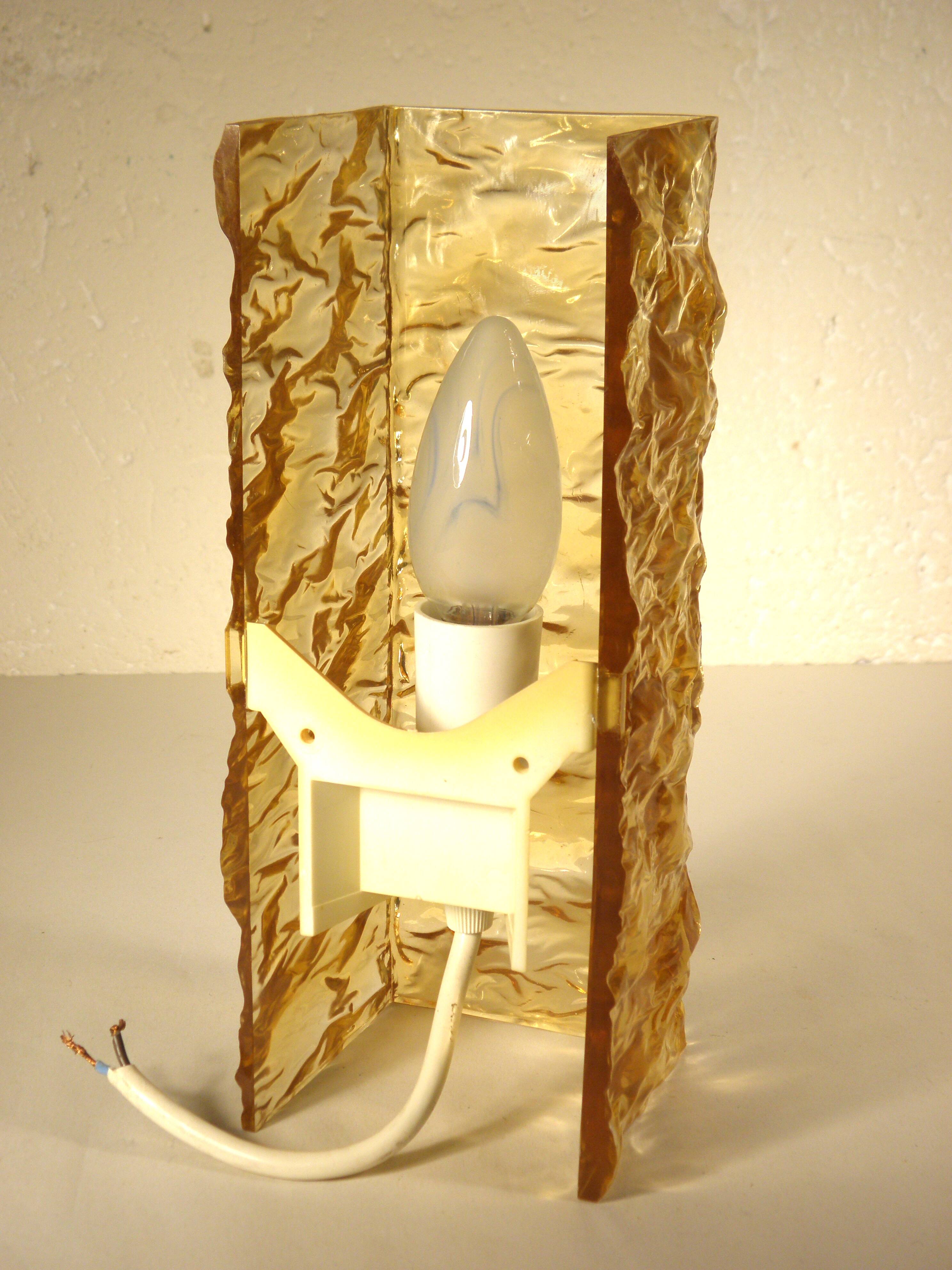 70s resin wall light