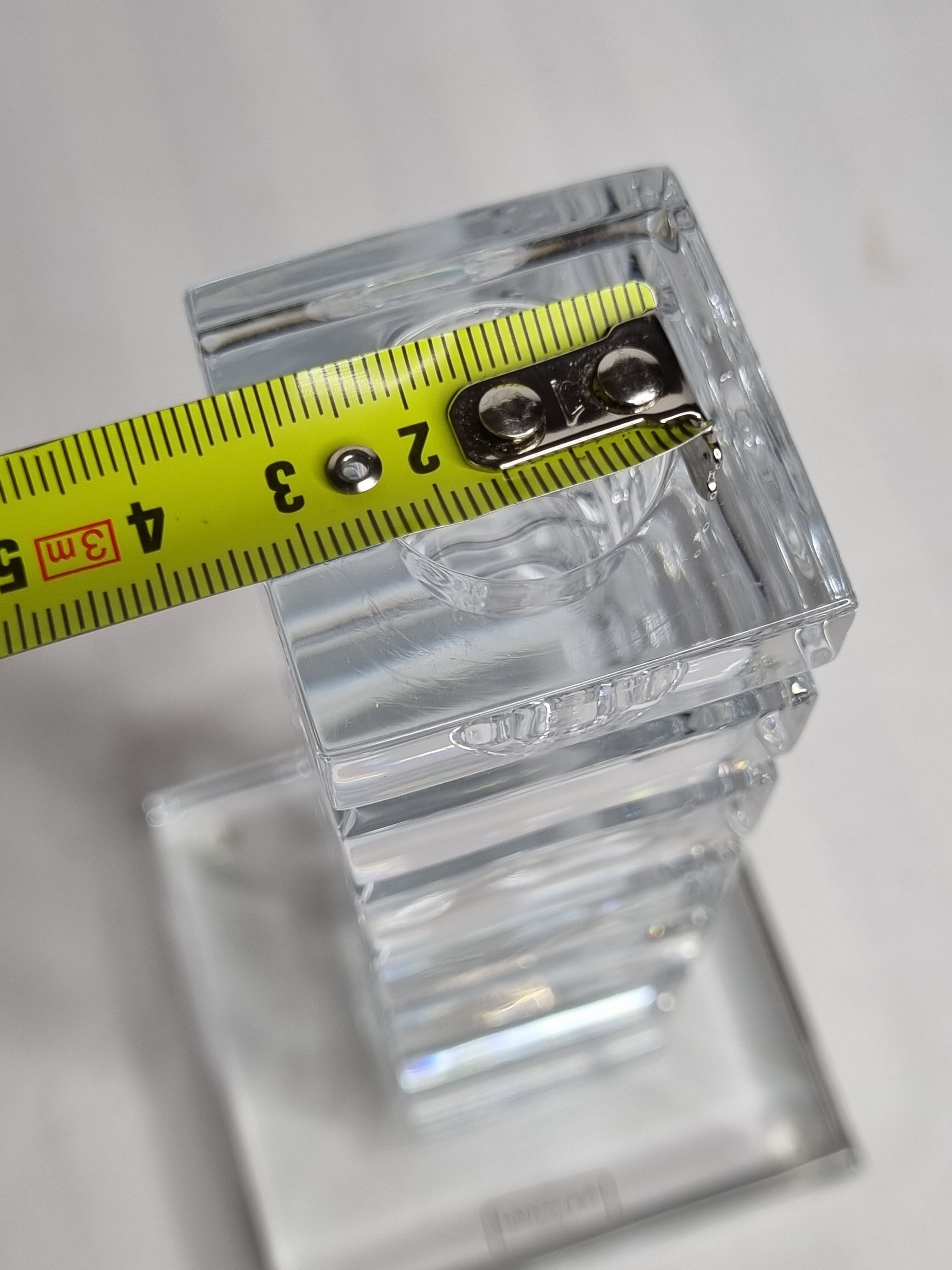 Crystal candle holder, Saint-Louis design Jean Sala