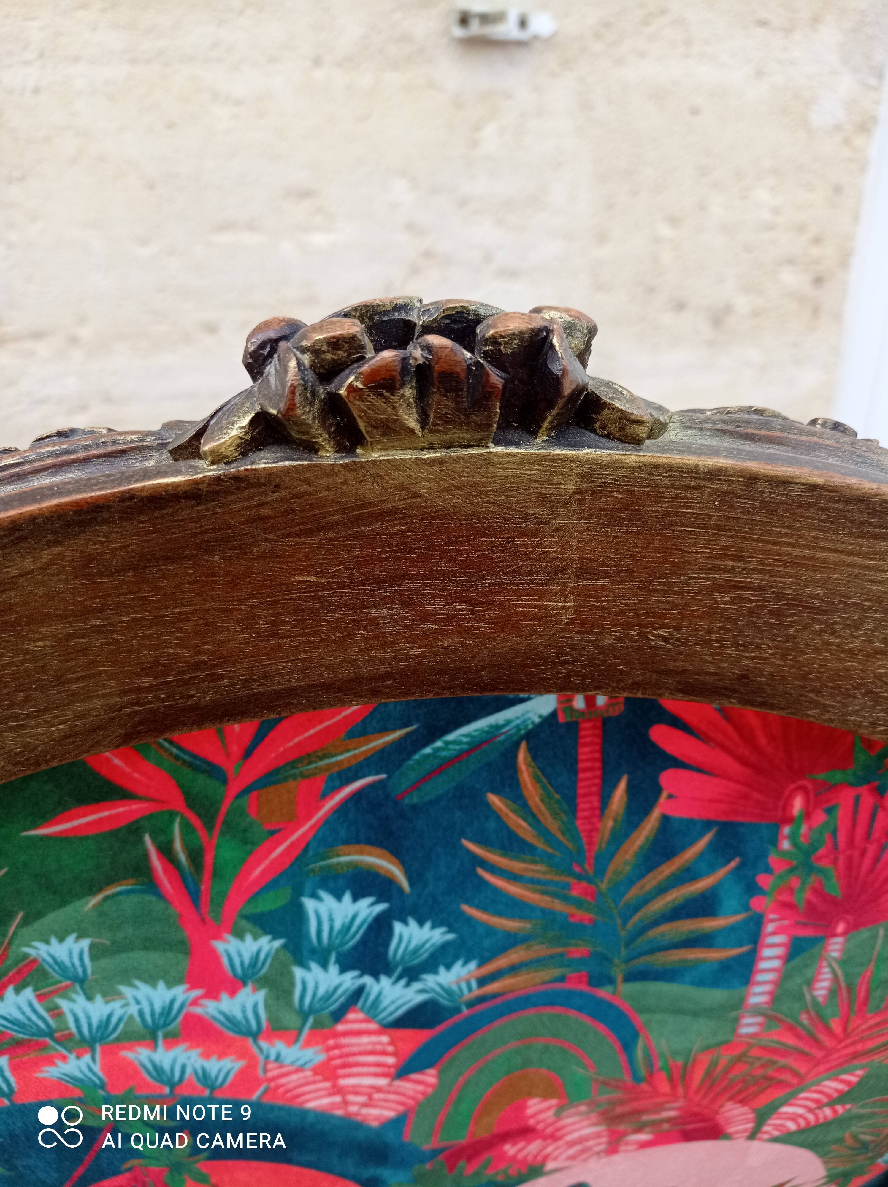 Pair of Louis XV style armchairs