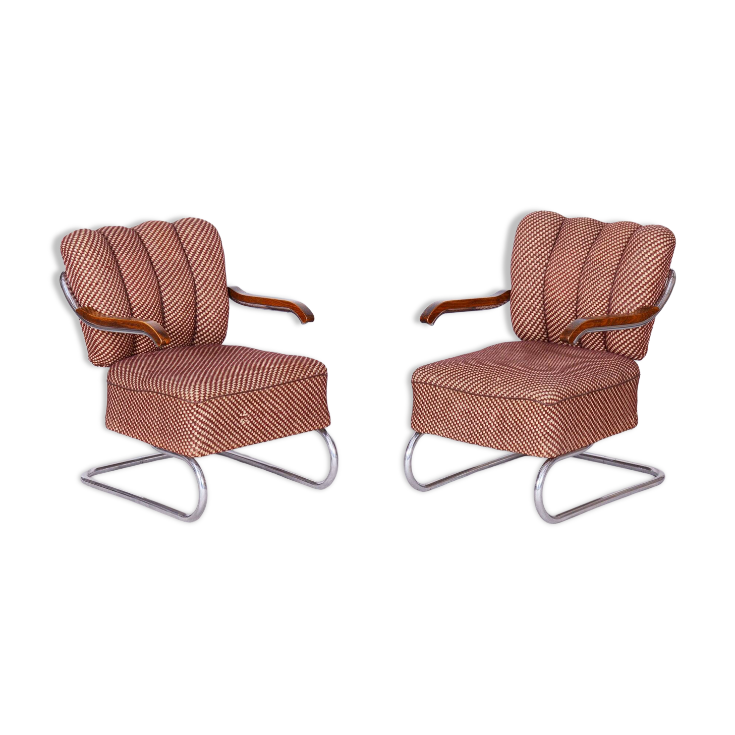 Set of Bauhaus Armchairs by O. Zoufalý, 1930s