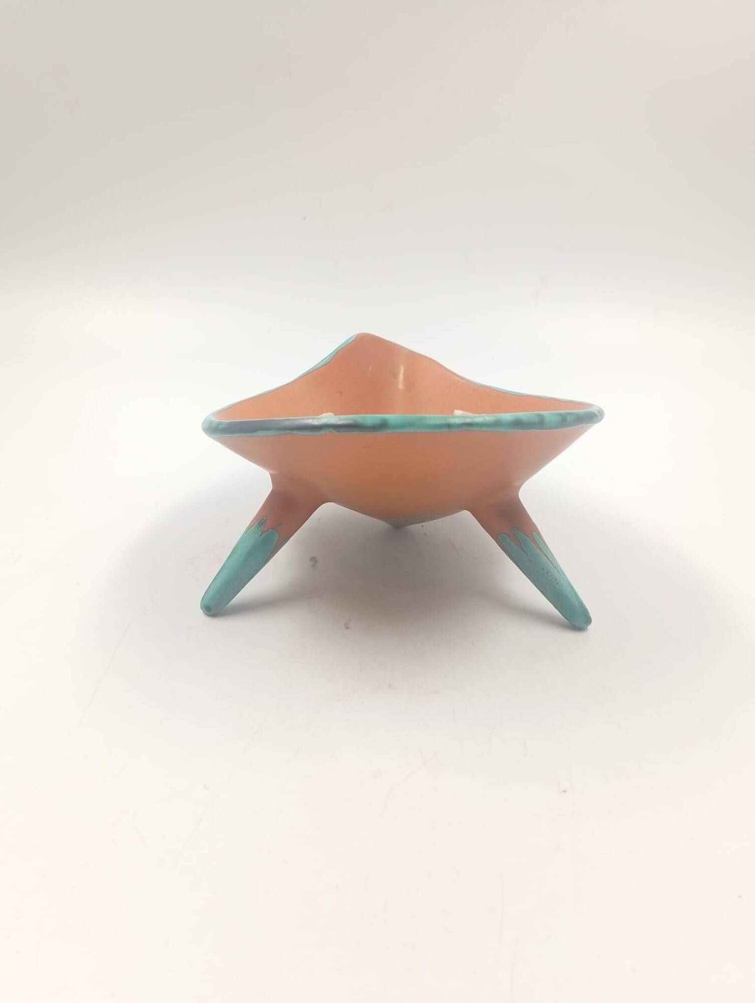 Vintage Ceramic Tripod Bowl Gabriel Fourmaintraux Desvres France 50