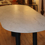 Large marble dining table, 1980s