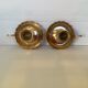 Pair of brass cellar rat candle holders