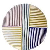Zulu Round Shield | Bamiléké L Wooden 23 inches - Rainbow - Wall Decoration