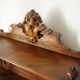 Louis XVI style music cabinet in walnut, 20th century.
