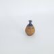 Small modern mid-century Scandinavian collection vase in blue and brown stoneware by Gunnar Borg.