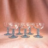 Vintage blue champagne glasses
