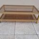 Golden rectangular coffee table year 70