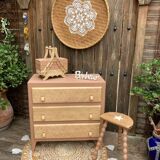 Jolie commode relookee bohème ethnique compact