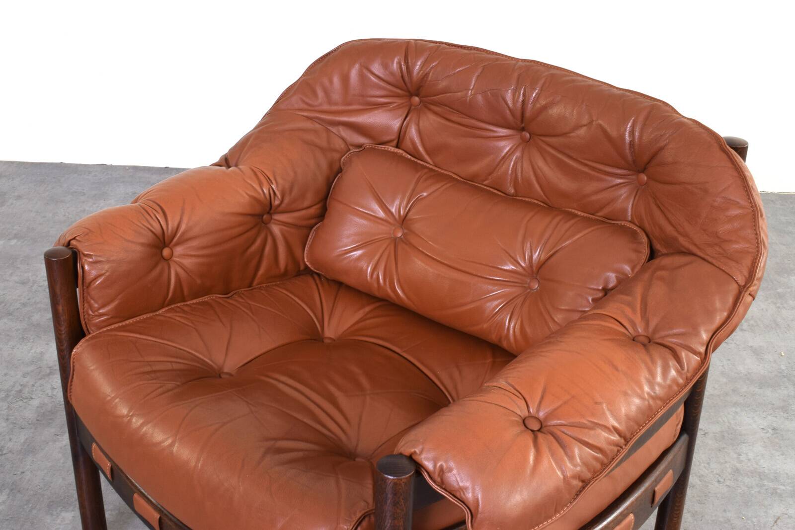 Mid-Century Oak & Leather Armchairs by Arne Norell for Coja, 1960s, Set 4