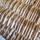 Woven wicker shelf