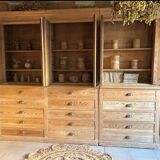 Old workshop furniture, 2 bodies with drawers and a cupboard.
