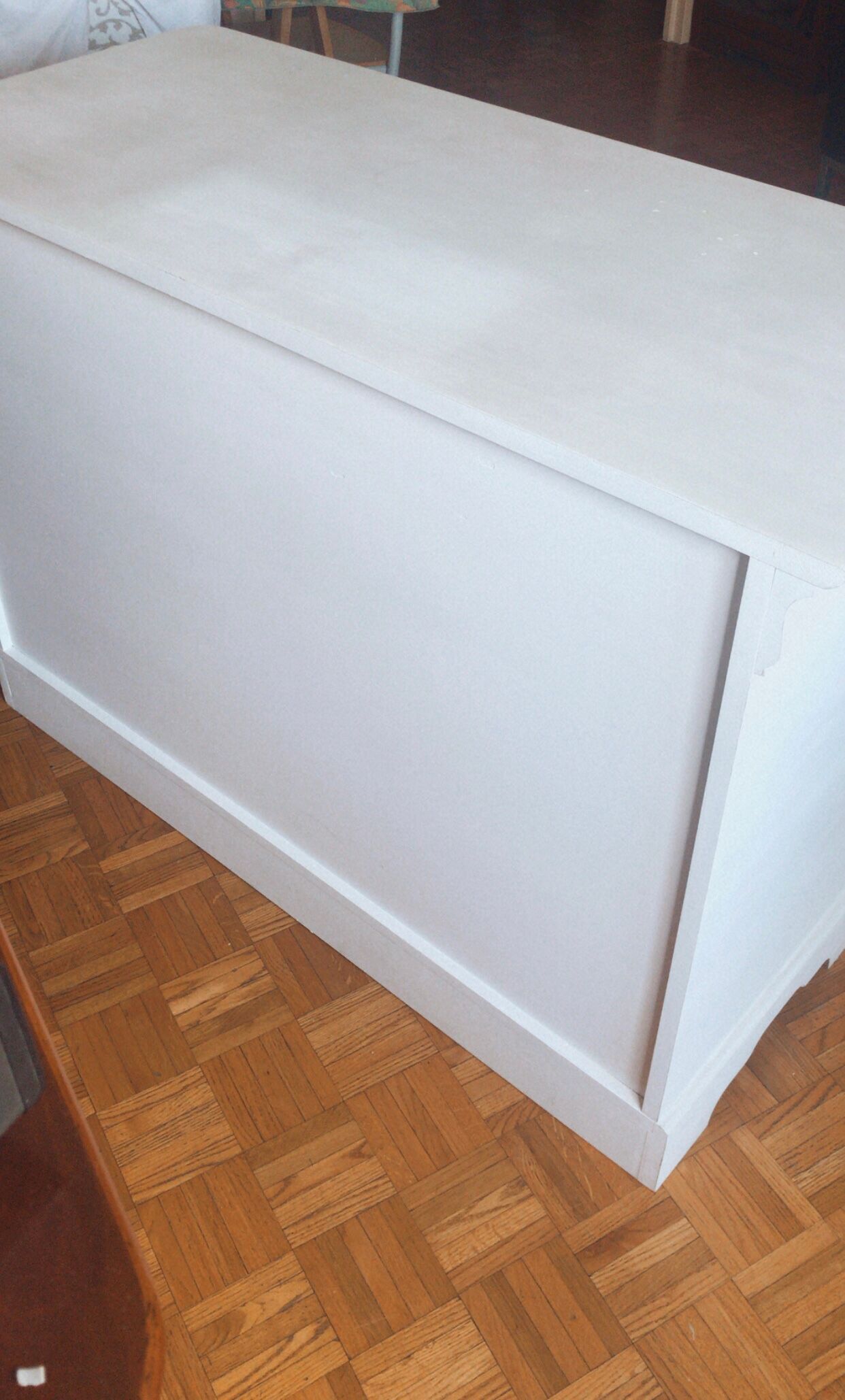 Vintage white dresser with Shabby chic moldings