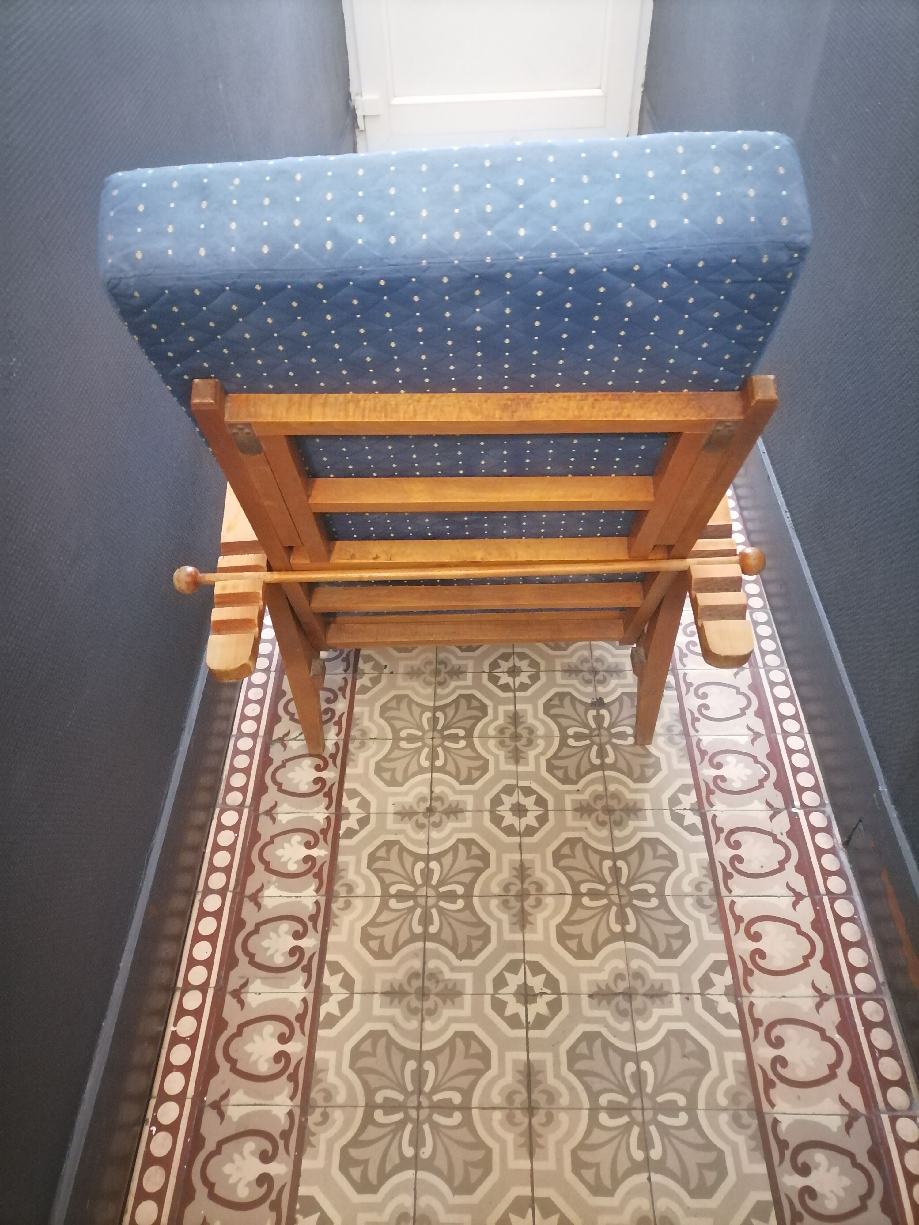 Old morris armchair marked potacol wood teak 1960 vintage