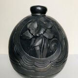 Art Deco ball vase in tin signed