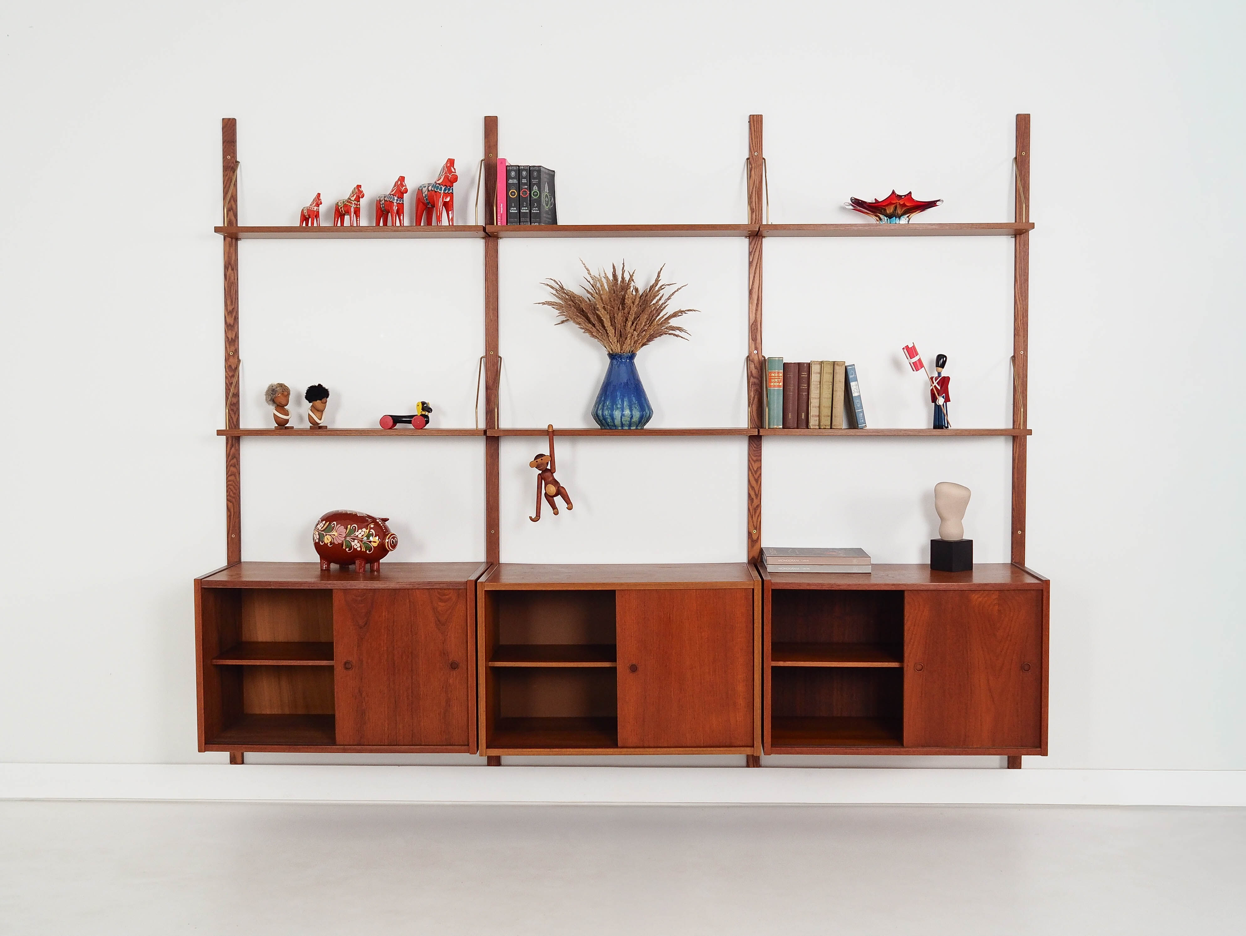 Teak modular bookcase PS System, Danish design, 1960s, manufactured by Rand