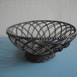 silver-plated metal basket vintage