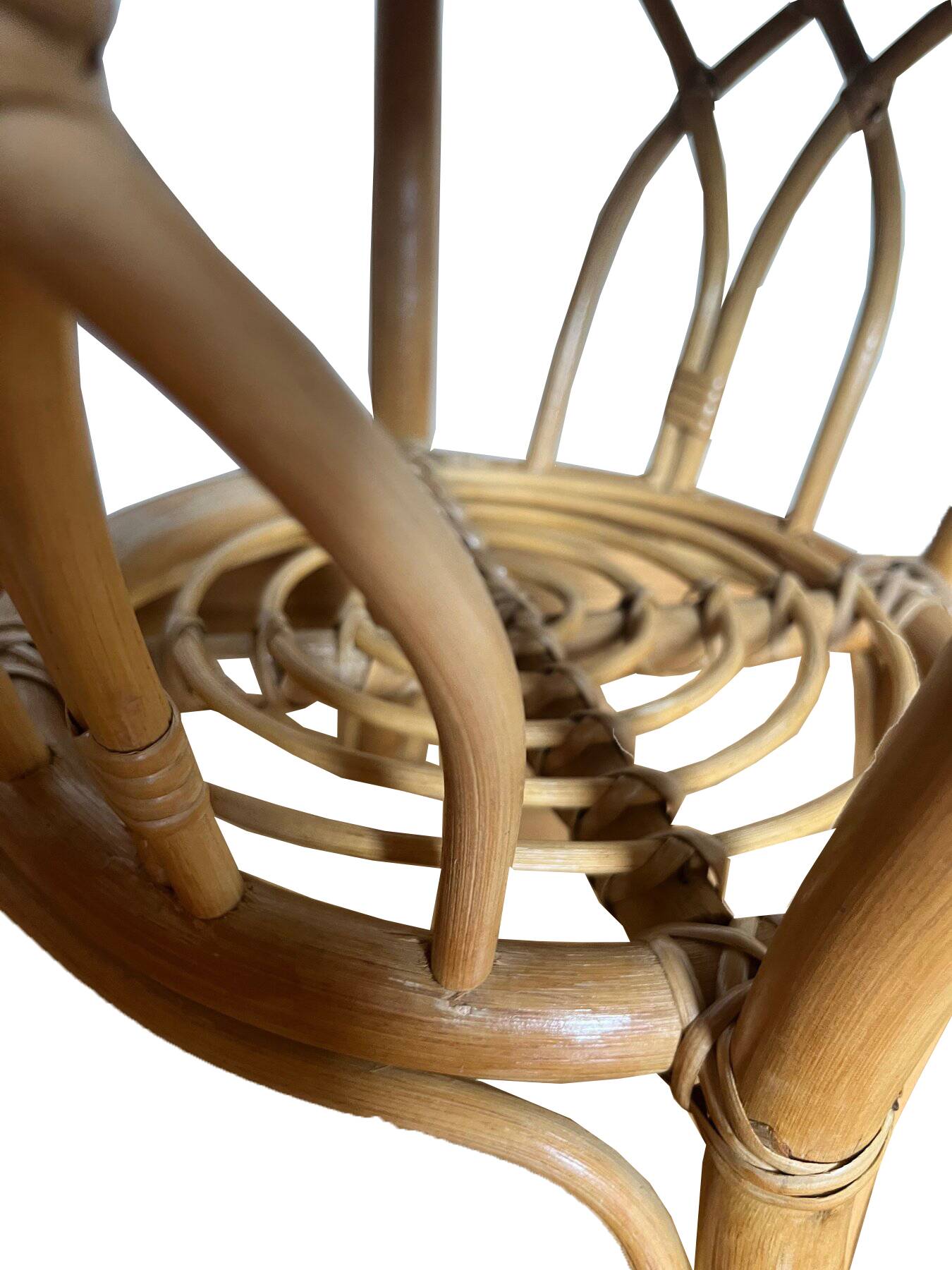 Rattan coffee table, bamboo