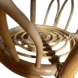Rattan coffee table, bamboo
