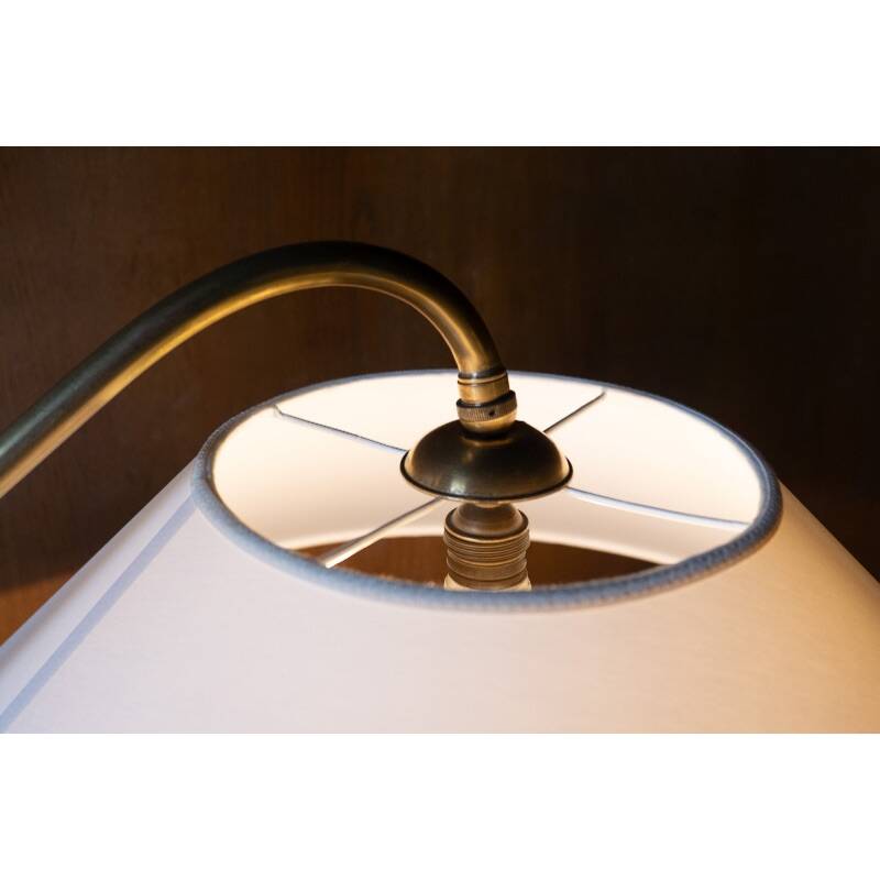 Brass and marble floor lamp, Italy 1950s