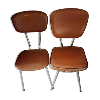 Ensemble de deux chaises en Sky année 60 vintage