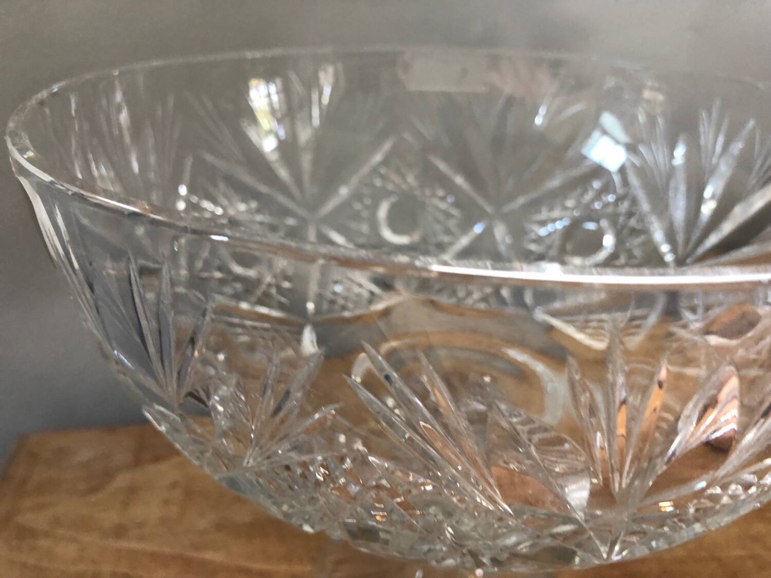 Crystal cup, handmade, chiseled.
