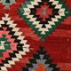 6x9 Red & Grey Orientel Large Kilim Rug, Vintage Wool Kilim Rug, 170x267Cm