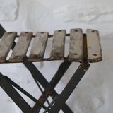 Pair of 20th Century Folding Slatted Garden Chairs