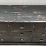 Furniture of trade nine drawers three shelves patina black