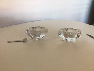 Crystal salt shakers daum