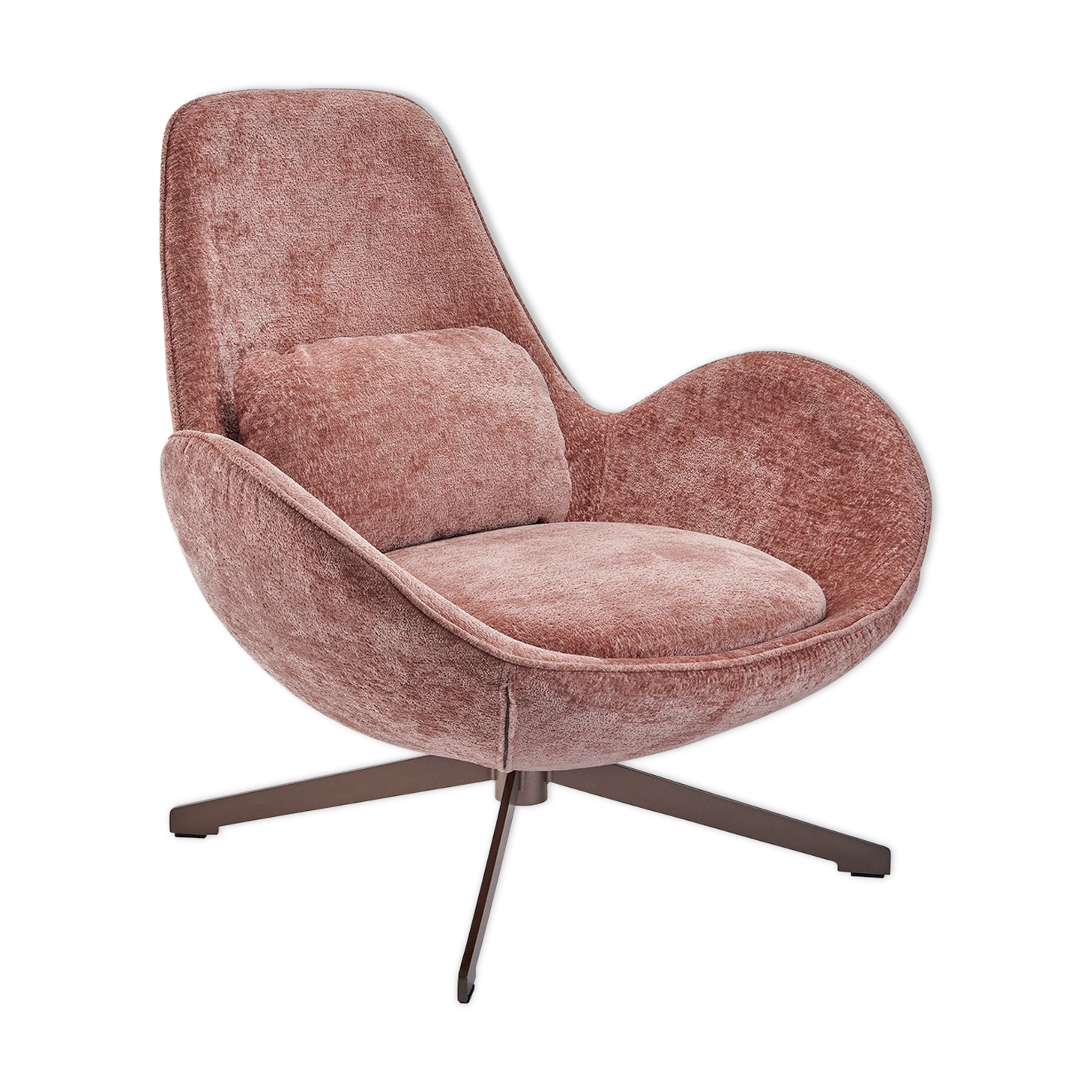 Pink queen fabric swivel chair