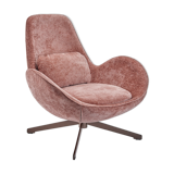 Pink queen fabric swivel chair